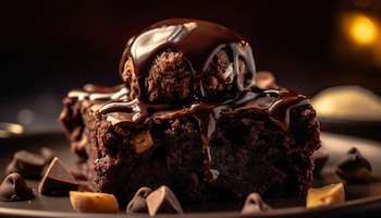 Brownie gourmet com calda de chocolate quente - delivery Anápolis